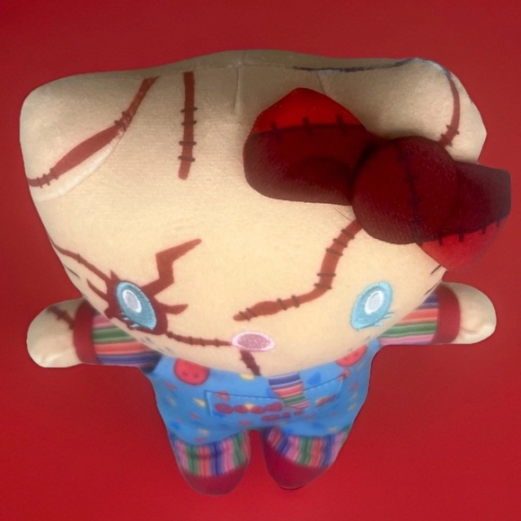 HELLO KITTY x CHUCKY Child's Play 9"" inch Plush Stuffed Doll Toy Halloween NEW - Picture 6 of 8
